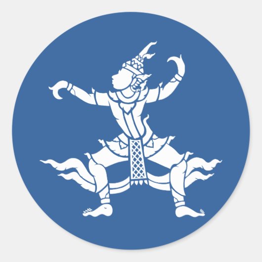 Sticker Rond SIX Danseuse thaïlandaise ⚠ Thaïlande ⚠ (Devant)