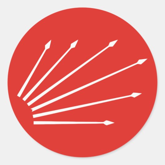 Sticker Rond Six Flèches turques (Devant)