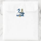 Sticker Rond Six Geese a-Laying (Sac)