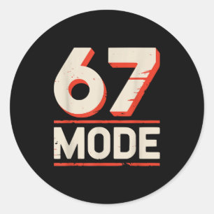 Sticker Rond Six sept 67 6 7 mode mème drôle garçons enfants