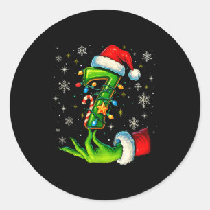 Sticker Rond Six Seven 67 Mème Drôle de Noël Couple Corresponda