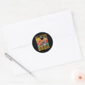 Sticker Rond Six Seven 6 7 67 Meme Funny Bearded Dragon Design  (Enveloppe)