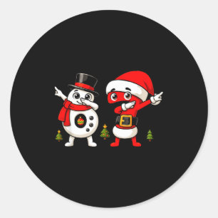 Sticker Rond Six Seven Dabbing Cool Meme 67 Drôle Numéro de Dab