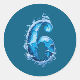 Sticker Rond Six Seven Flamboyant Glace Mème Drôle 67 Couple