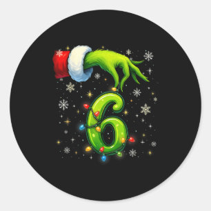Sticker Rond Six Seven Funny Noël Memes Couple Assortis 