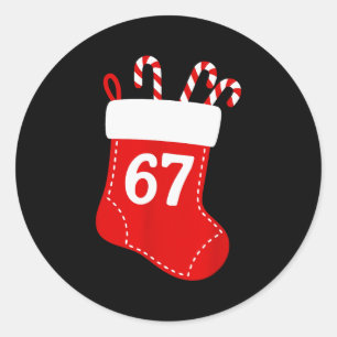 Sticker Rond Six Seven Kids 67 Garçons Filles 6 7 Chaussette de