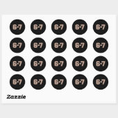 Sticker Rond Six Seven Trending 67 Logo _1 (Feuille)