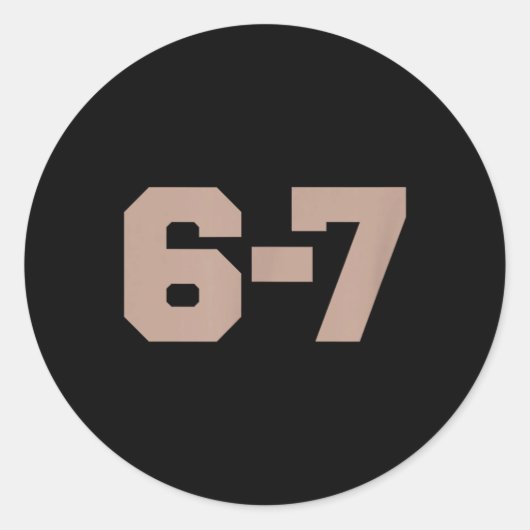 Sticker Rond Six Seven Trending 67 Logo _1 (Devant)