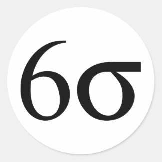 Sticker Rond Six Sigma (Lean Six Sigma)