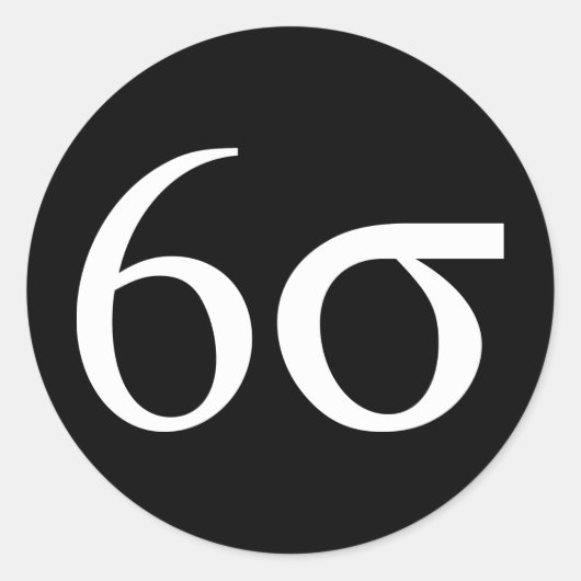 Sticker Rond Six Sigma (Lean Six Sigma) (Devant)