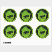 Sticker Rond Six Strickers Négligés De 3 Pouces (Feuille)