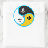 Sticker Rond SIX Symbole d'ssianisme (Sac)