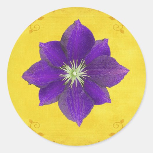 Sticker Rond Sixième cadeau Chakra - Troisième oeil (Devant)