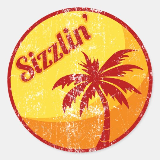 Sticker Rond Sizzlin' (Devant)