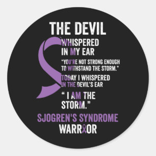Sticker Rond Sjogrens Sensibilisation au syndrome Ruban Syndrom
