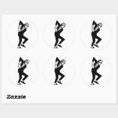 Sticker Rond SKA Music Guy Dancing - ska Music (Feuille)