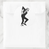 Sticker Rond SKA Music Guy Dancing - ska Music (Sac)