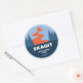 Sticker Rond Skagit Wild Et Pittoresque River Washington (Enveloppe)