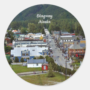 Sticker Rond Skagway, Alaska photographie