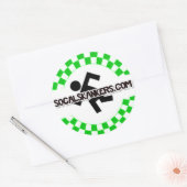 Sticker Rond Skankin' (blanc) (Enveloppe)