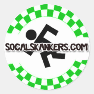 Sticker Rond Skankin' (blanc)