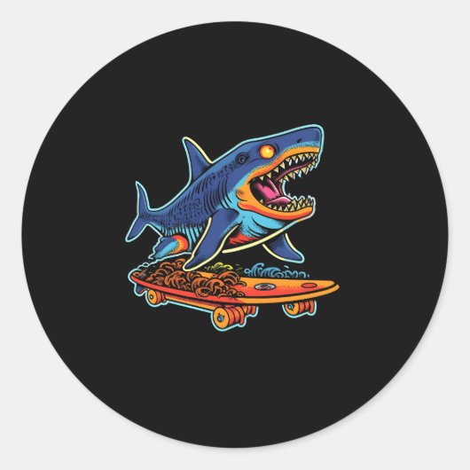 Sticker Rond Skate Skateboard Skate Pop (Devant)