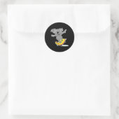 Sticker Rond skateboard amusant koala bear (Sac)