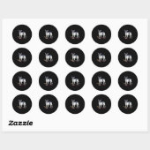 Sticker Rond Skateboard Bulldog (Feuille)