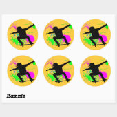 Sticker Rond Skateboard Extreme (Feuille)