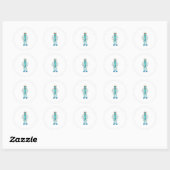 Sticker Rond Skeleton as Doctor with Face mask (Feuille)