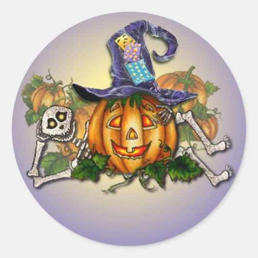 Sticker Rond SKELETON, CASQUETTE & JACK par SHARON SHARPE (Devant)