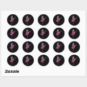 Sticker Rond Skeleton Dancing Ballet Amateurs Éffrayant Hallowe (Feuille)