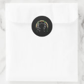 Sticker Rond Skeleton Dancing de St Patrick's Day (Sac)