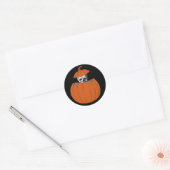 Sticker Rond Skeleton d'Halloween (Enveloppe)