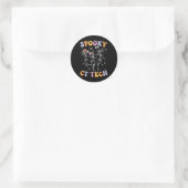 Sticker Rond Skeleton Éffrayant Ct Tech informatique Tomographi (Sac)