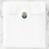 Sticker Rond Skeleton équitation moto (Sac)