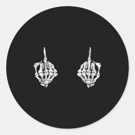 Sticker Rond Skeleton Hands On S Funny Soky Halloween Costume (Devant)