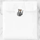 Sticker Rond Skeleton Heart Hands Classic (Sac)
