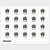 Sticker Rond Skeleton : J'attends que ma vie commence (Feuille)