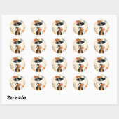 Sticker Rond Skeleton Lady La Catrina Jour des Morts (Feuille)