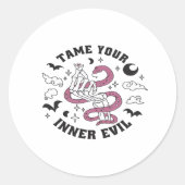 Sticker Rond Skeleton Main Making Heart (Devant)