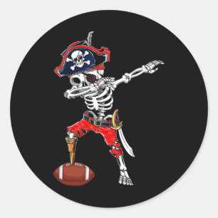 Sticker Rond Skeleton Pirate &amp ; coût d'Halloween du ballon 