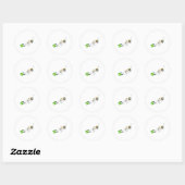 Sticker Rond Skeleton Scuba Plongée Halloween Citrouille Plonge (Feuille)