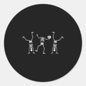 Sticker Rond Skeletons de breakdance Drôle Hip hop Soky Dance D (Devant)