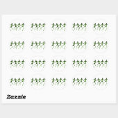 Sticker Rond Skeletons de danse, Vert Luminaire (Feuille)
