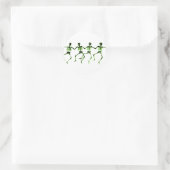 Sticker Rond Skeletons de danse, Vert Luminaire (Sac)