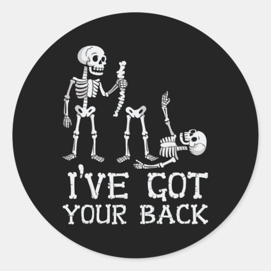 Sticker Rond Skeletons Halloween J'Ai Votre Costume Ck Hommes Q (Devant)