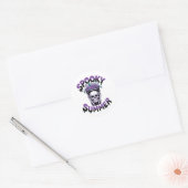 Sticker Rond Skeletonsummerween été éffrayant (Enveloppe)