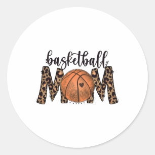 Sticker Rond Sketll Maman Empreinte de léopard Cheetah Fier Mam