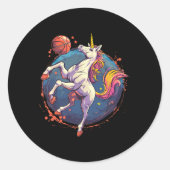 Sticker Rond Sketll Unicorn Drawing Sketll Lover Sketll Hoop  (Devant)